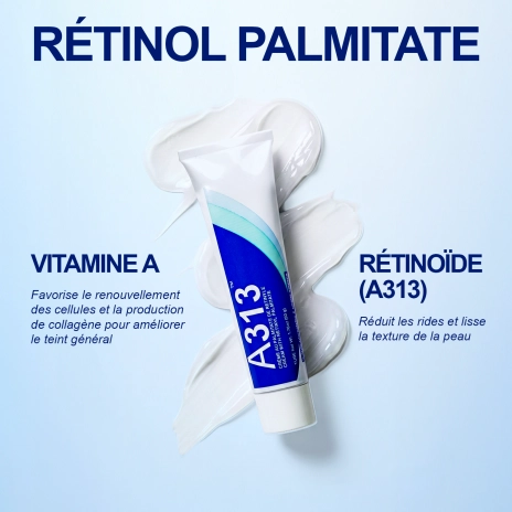 A313 cosmétique à base de Vitamine A, un rétinoïde.